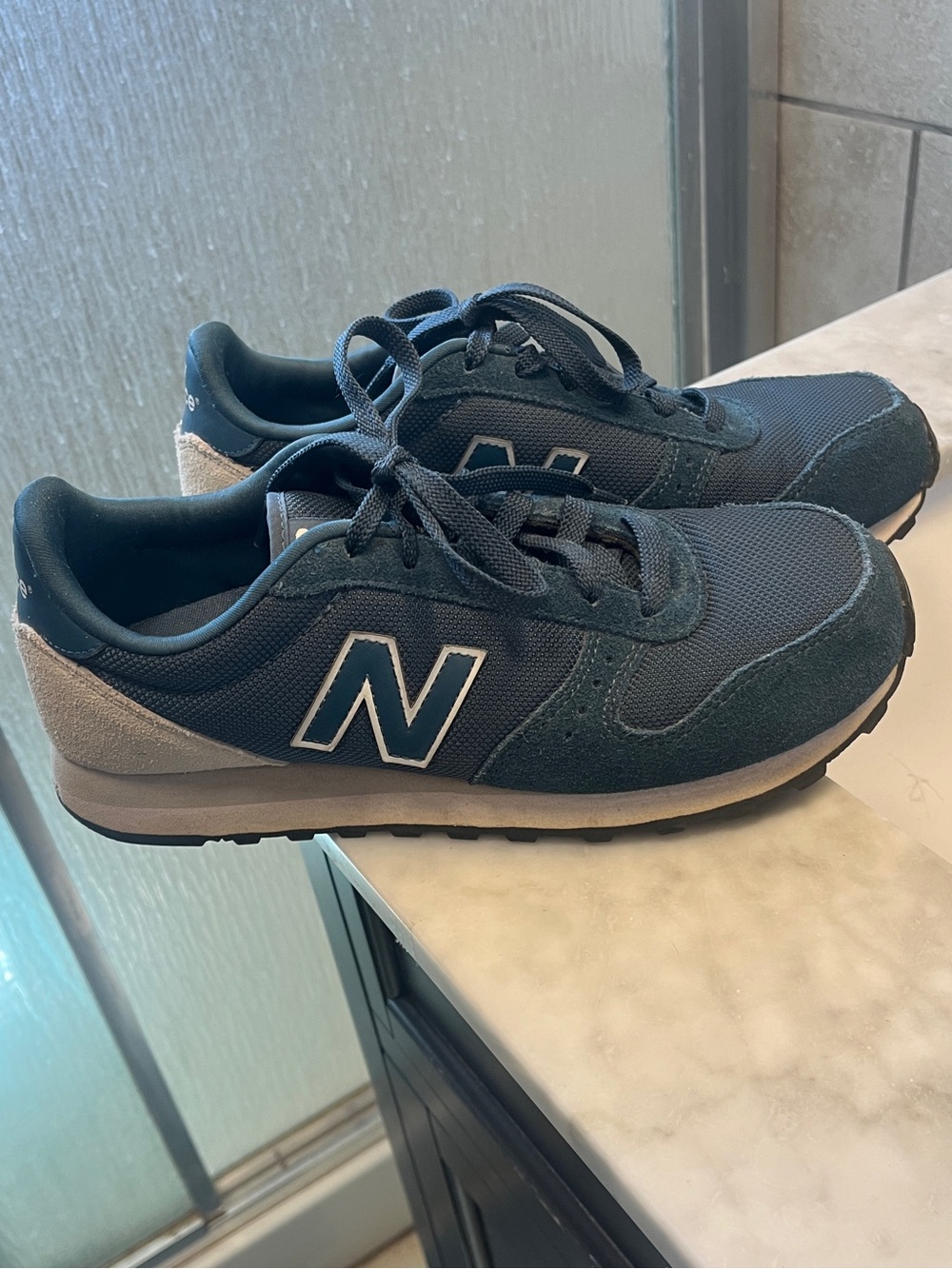 New Balance Adult Blue and Gray Athletic Sneakers